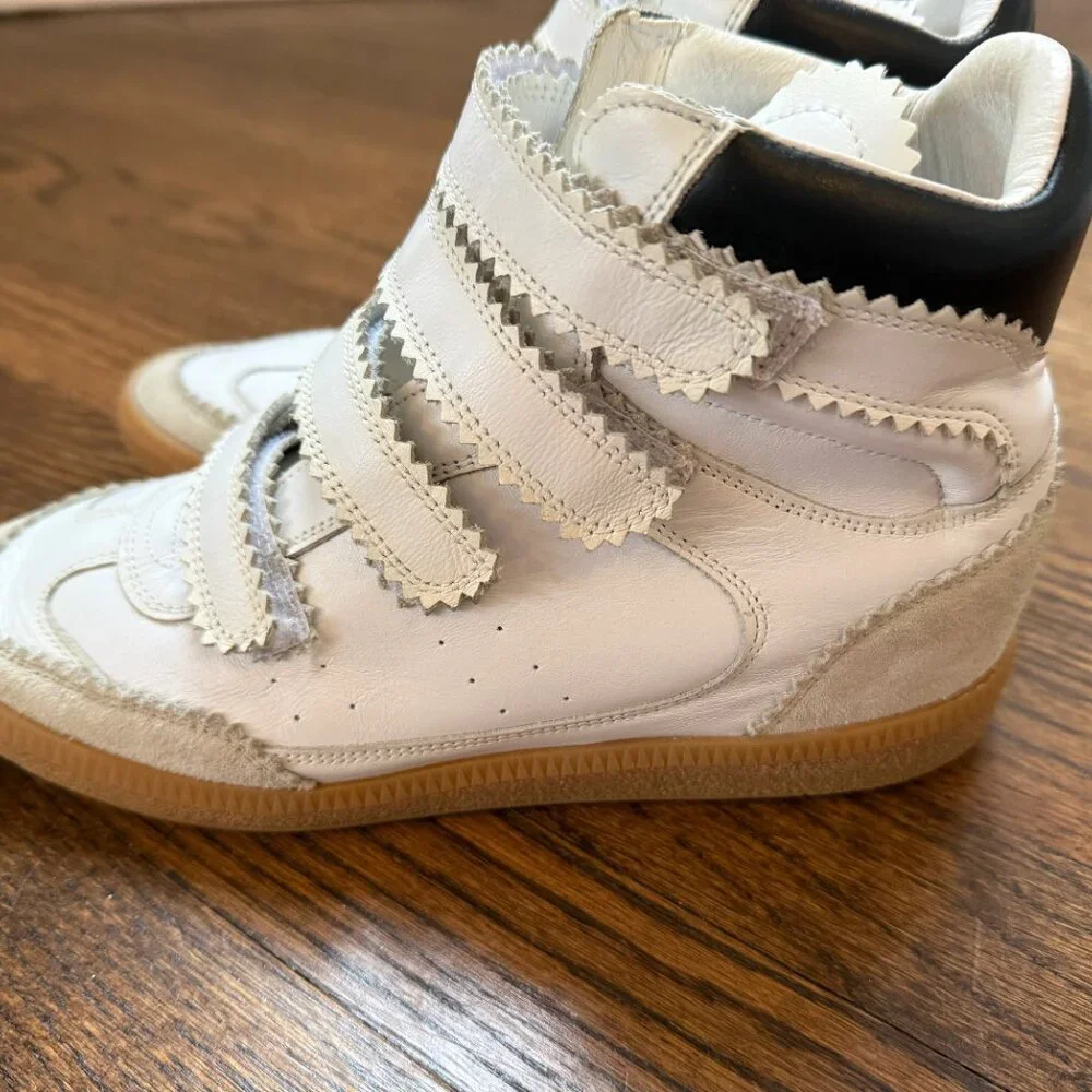 Isabel Marant White Wedge Sneakers Size EU 39 - Picture 5 of 11